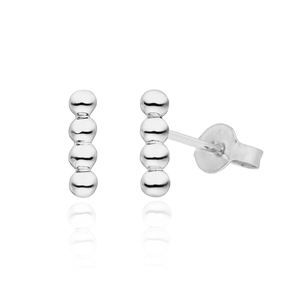 Ohrstecker 4 Kugel, 14 Karat Weigold