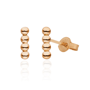 Ohrstecker 4 Kugel, 14 Karat Rosegold