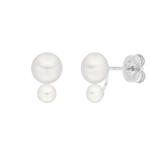 Ohrstecker Two Pearls, 925 Sterlingsilber