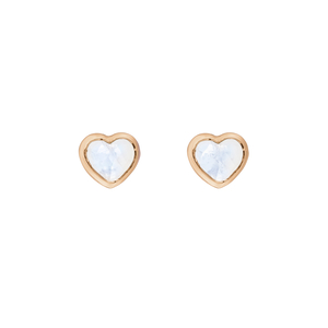 Ohrstecker VALENTINE, Mondstein, 18 Karat Rosegold vergoldet