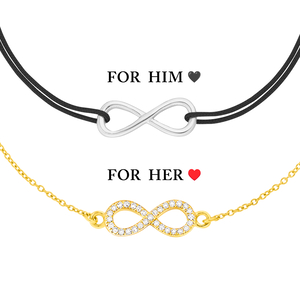 Partner Armb�nder, INFINITY, Diamanten, 14 & 18 Karat Wei�gold & Gelbgold