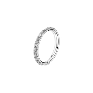 Piercing Segment Ring mit Zirkonia, Titan