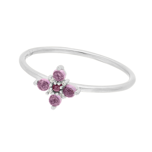 Ring BLOOM, Amethyst/Rhodolith, 925 Sterlingsilber