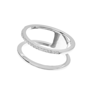 Ring Double Line, 925 Sterlingsilber