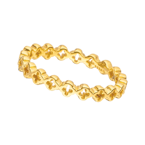 Ring Endless Clover, 18 K Gelbgold vergoldet