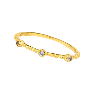 Ring Gorgeous, Labradorit, 18 K Gelbgold vergoldet