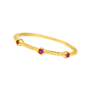 Ring Gorgeous, Rubin, 18 K Gelbgold vergoldet