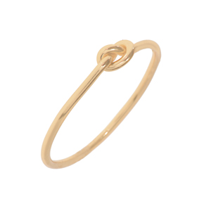 Ring Knoten, 18 K Rosegold vergoldet