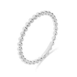 Ring Kugel, 18 Karat Weigold