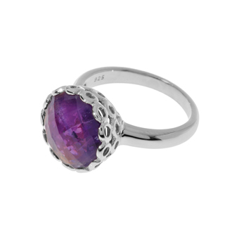 Ring Orient, 925 Sterlingsilber, Amethyst