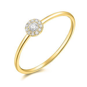 Ring Pav II, 18 Karat Gelbgold