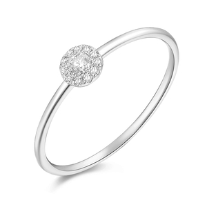Ring Pav II, 18 Karat Weigold