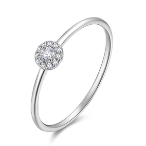 Ring Pav II, 18 Karat Weigold