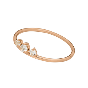 Ring Sweet Gems Bergkristall, 18 K Rosegold vergoldet