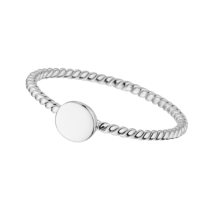 Ring Twist mit Plttchen, 925 Sterlingsilber