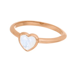 Ring VALENTINE, Mondstein, 18 Karat Rosegold vergoldet