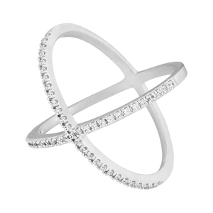 Ring X Criss-Cross, 925 Sterlingsilber