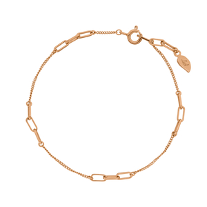 Silber Armkette, CUBE II, Rosegold