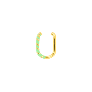 Silber Earcuff, Gelbgold, Neon Twist