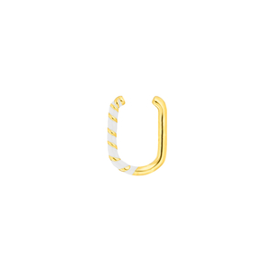 Silber Earcuff, Gelbgold, Neon Twist