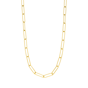 Silber Halskette, BIG SQUARE, Gelbgold