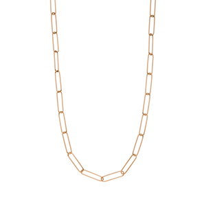 Silber Halskette, BIG SQUARE, Rosegold