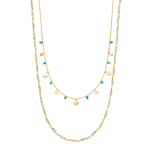 Silber Necklace Set Ocean Dream, Gelbgold