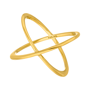 Ring X Cross, 18 K Gelbgold vergoldet