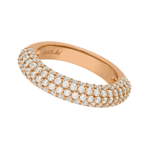 Silber Ring, PAVE, Rosegold
