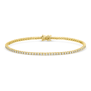Tennisarmband mit Diamanten, 18 Karat Gelbgold, 1.99ct