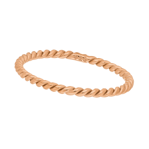 Twist Ring, 18 K Rosegold vergoldet
