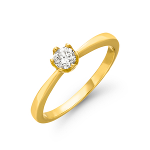 Verlobungsring Classic Solitair 0,25ct, 14K Gelbgold