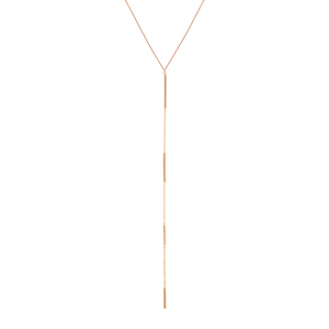Y-Halskette Basic, 18 Karat Rosegold vergoldet