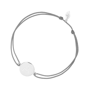 Glücksbändchen Buchstaben, Silber