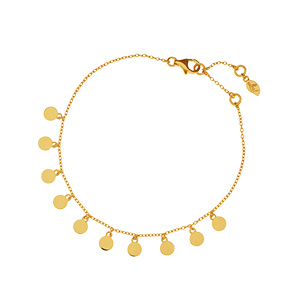 Armkette Platelet, 18 K Gelbgold vergoldet