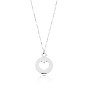 Halskette Heart, 14 K Weißgold