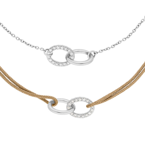 Armband Set mit Diamanten, ETERNAL TOUCH, 14 Karat Wei�gold