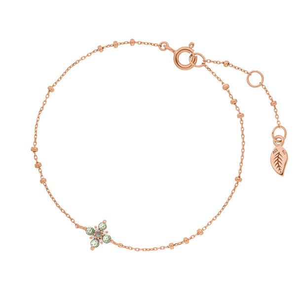 Armkette BLOOM, Labradorit/Aventurin, 18 Karat Rosegold vergoldet