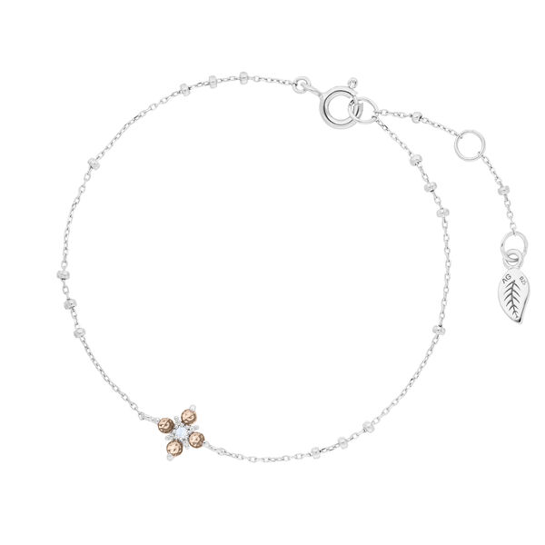 Armkette BLOOM, Rauchquarz/Mondstein, 925 Sterlingsilber Armkette BLOOM, Rauchquarz/Mondstein, 925 Sterlingsilber