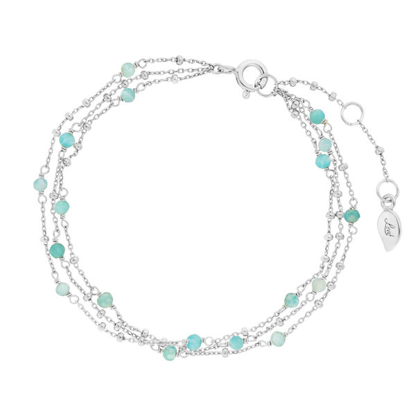 Armkette Flying Gems, 3-reihig, Amazonit, 925 Sterlingsilber Armkette Flying Gems, 3-reihig, Amazonit, 925 Sterlingsilber