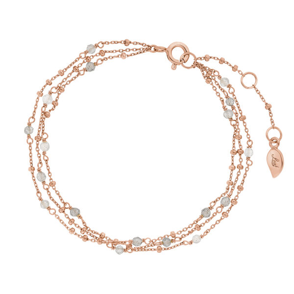 Armkette Flying Gems, 3-reihig, Labradorit, 18 K Rosegold vergoldet Armkette Flying Gems, 3-reihig, Labradorit, 18 K Rosegold vergoldet