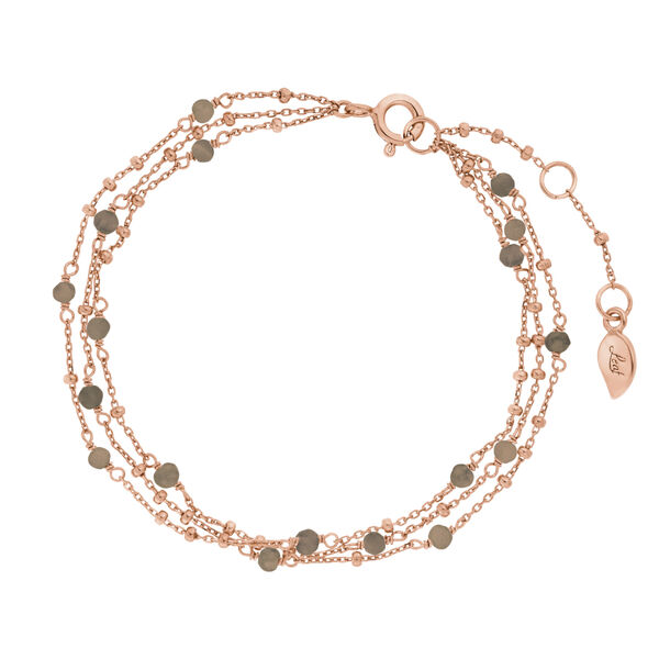 Armkette Flying Gems, 3-reihig, Rauchquarz, 18 K Rosegold vergoldet Armkette Flying Gems, 3-reihig, Rauchquarz, 18 K Rosegold vergoldet