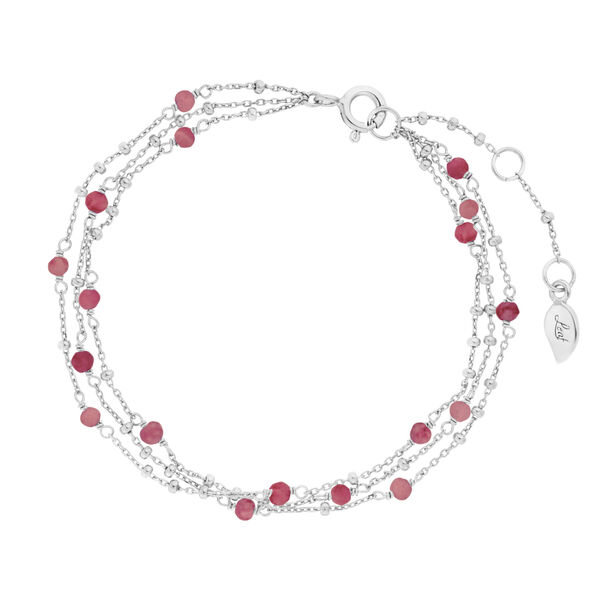 Armkette Flying Gems, 3-reihig, Rubin, 925 Sterlingsilber Armkette Flying Gems, 3-reihig, Rubin, 925 Sterlingsilber