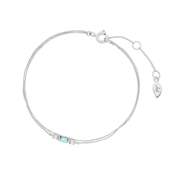Armkette Glamour, Blue/White Topas, 925 Sterlingsilber