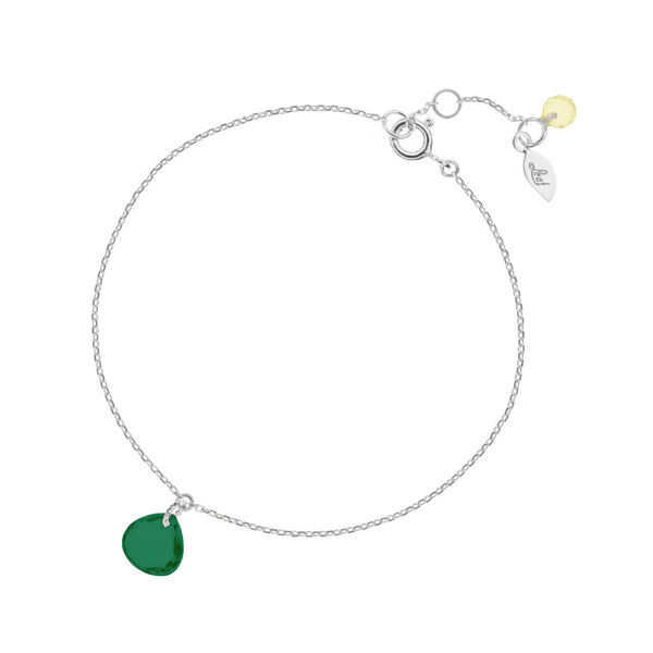 Armkette Heart Stone,925 Sterlingsilber, Grner Achat