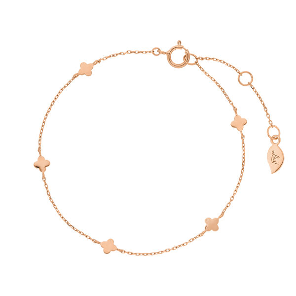 Armkette MINI Clover, 14 Karat Rosegold