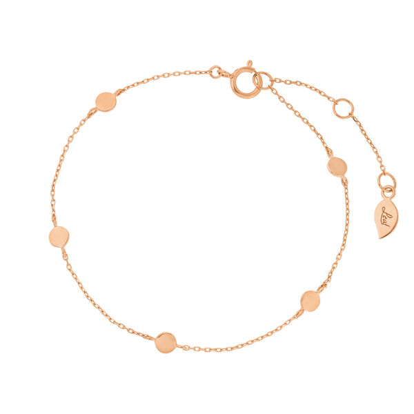 Armkette MINI Plates, 14 Karat Rosegold