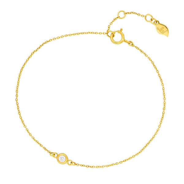 Armkette MY FIRST DIAMOND, 14 Karat Gelbgold