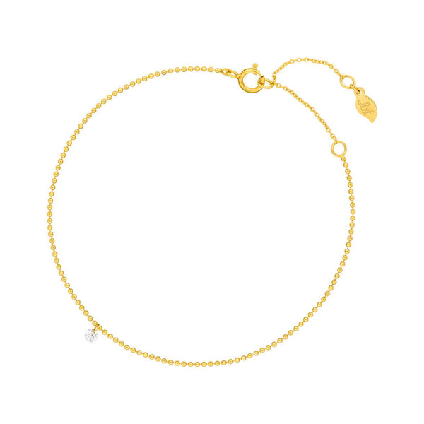 Armkette PURE Ball Chain, Diamant, 14 Karat Gelbgold