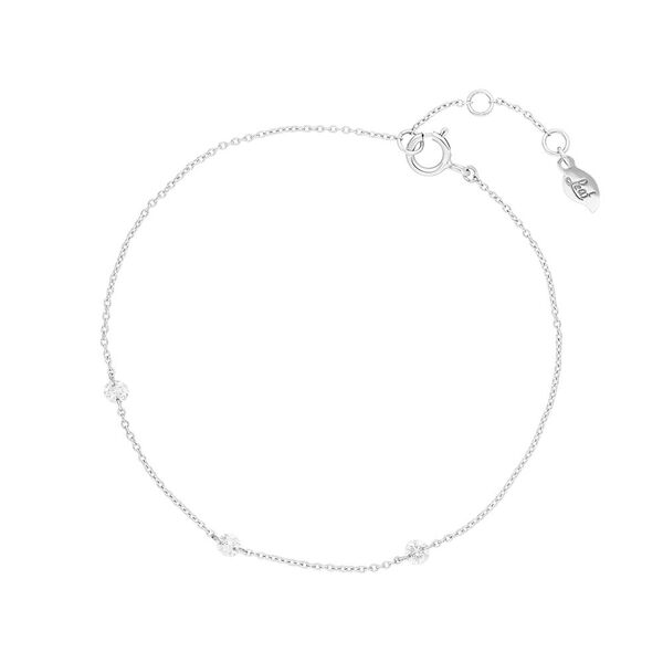 Armkette PURE Triple Diamant, 18 Karat Weigold
